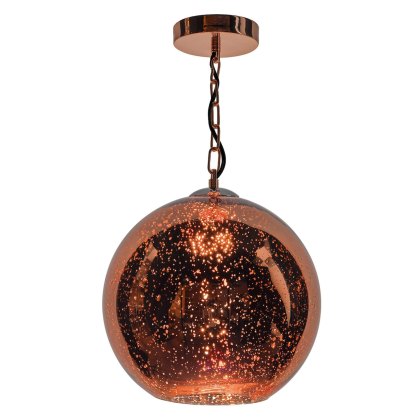 Dar - Speckle 1 Light Electro Plated Pendant Copper Finish