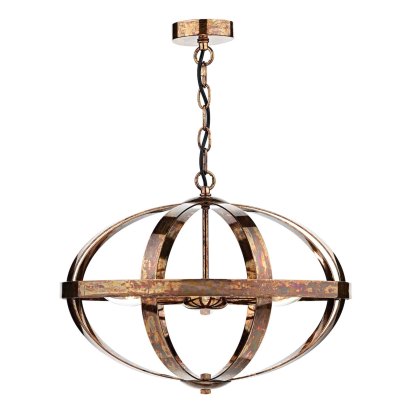 Dar - Symbol 3 Light Pendant (Petrol Copper)