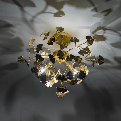 Dar - Yadira 4 Light Semi Flush Gold Leaf