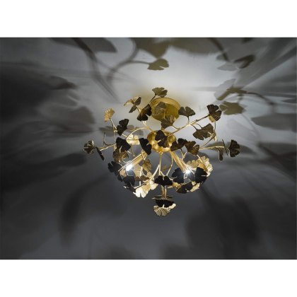 Dar - Yadira 4 Light Semi Flush Gold Leaf