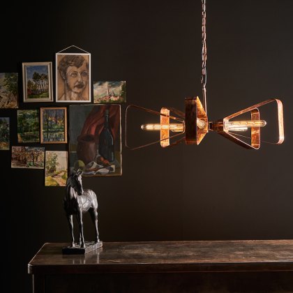 Dar - Yavanna Industrial 5 Light Pendant Oiled Copper