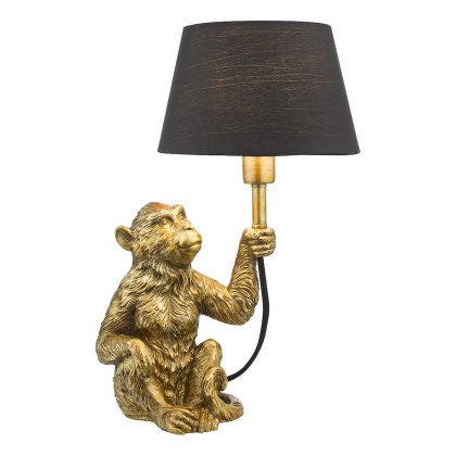 Dar - Zira Monkey Table Lamp Gold With Shade