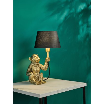 Dar - Zira Monkey Table Lamp Gold With Shade