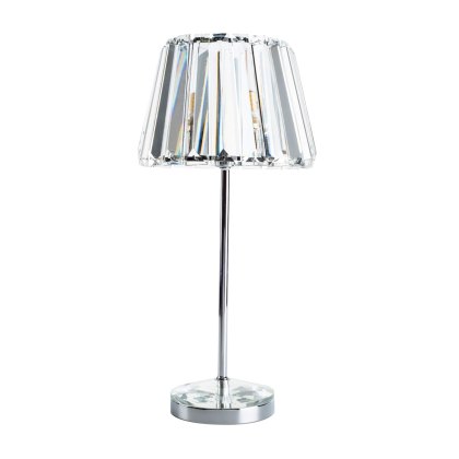 Laura Ashley - Capri Large Table Lamp Polished Chrome with Crystal Glass Shade