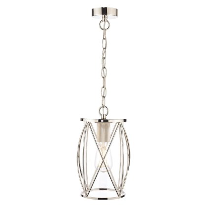 Laura Ashley - Beckworth Lantern Polished Nickel Glass