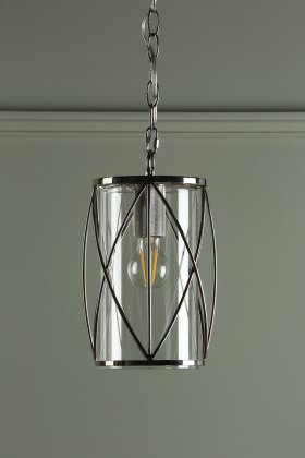 Laura Ashley - Beckworth Lantern Polished Nickel Glass
