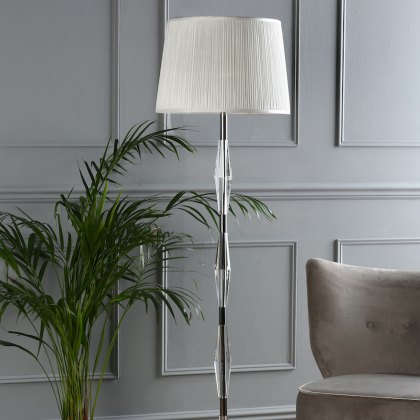 Laura Ashley - Blake Floor Lamp Polished Chrome Crystal Base Only