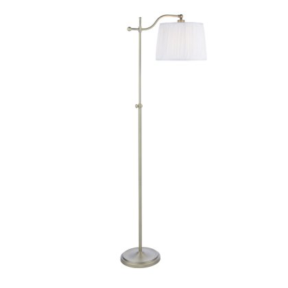Laura Ashley - Hemsley Floor Lamp Antique Brass and Ivory With Shade Laura Ashley - Hemsley Floor Lamp Antique Brass and Ivory With Shade