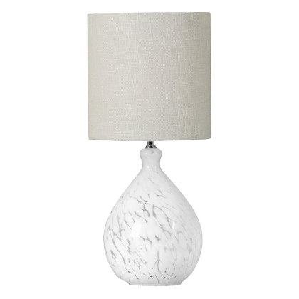 Laura Ashley - Confetti Table Lamp (White Art Glass and Silver With Shade) Laura Ashley - Confetti Table Lamp (White Art Glass and Silver With Shade)