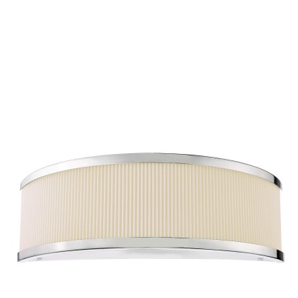 Dar - Alvaro Wall Light Polished Chrome With Ivory Shade