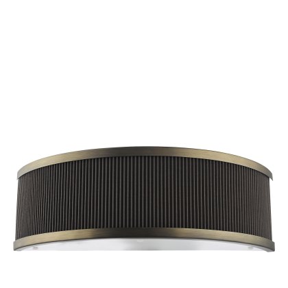 Dar - Alvaro Wall Light Antique Bronze With Brown Shade