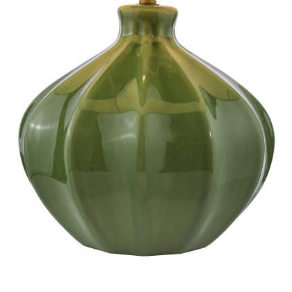 Dar - Amrita Ceramic Table Lamp Green and Antique Brass Base Only