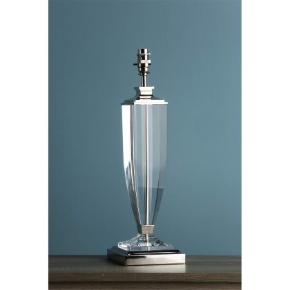 Laura Ashley - Carson Large Table Lamp Polished Nickel Crystal Base Only