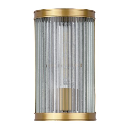 Dar - Bianka Wall Light Bronze and Ribbed Glass