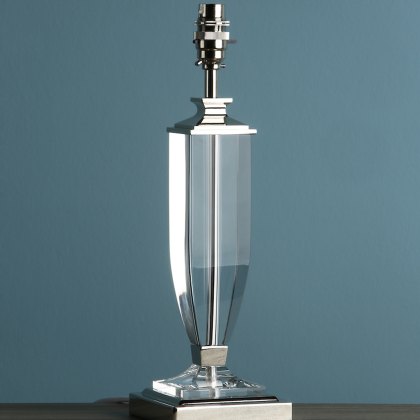 Laura Ashley - Carson Medium table Lamp Polished Nickel Crystal Base Only