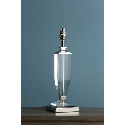 Laura Ashley - Carson Medium table Lamp Polished Nickel Crystal Base Only