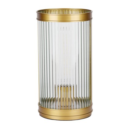 Dar - Bianka Table Lamp Bronze and Ribbed Glass