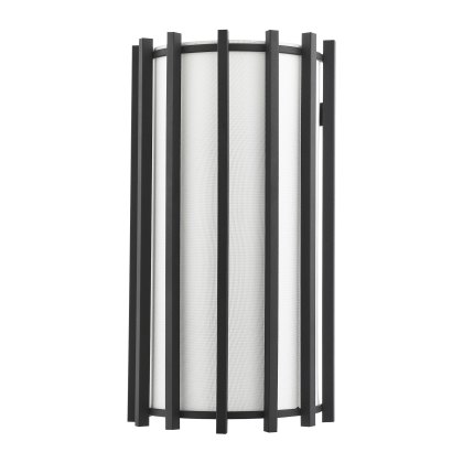 Dar - Cagliari Wall Light Matt Black With Ivory Shade