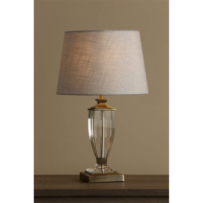 Laura Ashley - Carson Small Table Lamp Antique Brass Crystal Base Only