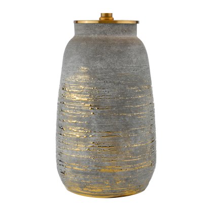 Dar - Creon Ceramic Table Lamp Grey and Antique Brass Base Only