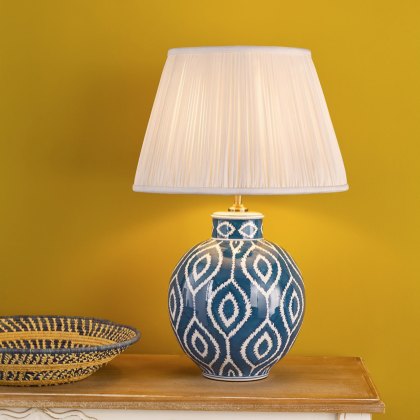 Dar - Dakari Table Lamp Blue and Antique Brass Base Only