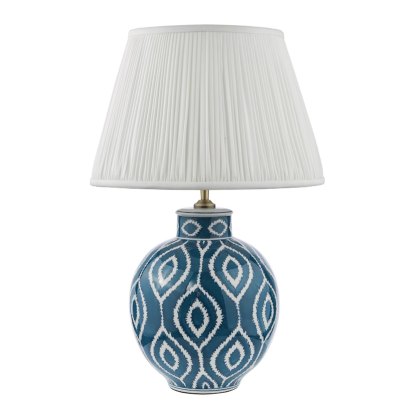 Dar - Dakari Table Lamp Blue and Antique Brass Base Only