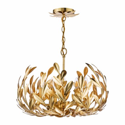 Dar - Ercilia 5 Light Pendant Gold Leaf