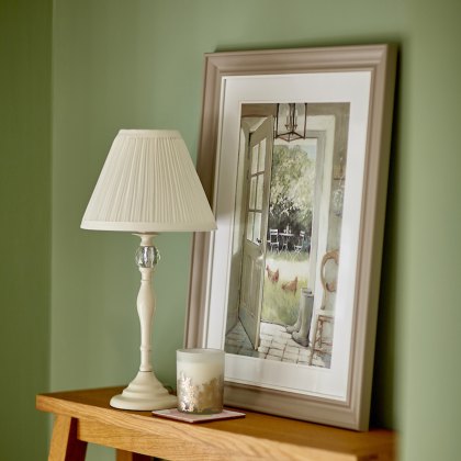 Laura Ashley - Ellis Table Lamp Cream With Ivory Shade