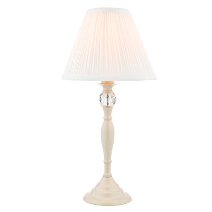 Laura Ashley - Ellis Table Lamp Cream With Ivory Shade Laura Ashley - Ellis Table Lamp Cream With Ivory Shade