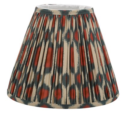 Dar - Ikat Red Cotton Tapered Drum Shade (30cm) Dar - Ikat Red Cotton Tapered Drum Shade (30cm)