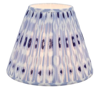 Dar - Ikat Blue Cotton Tapered and White Drum Shade (35cm) Dar - Ikat Blue Cotton Tapered and White Drum Shade (35cm)