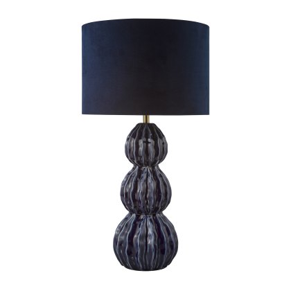 Dar - Lorelai Ceramic Table Lamp Blue With Shade