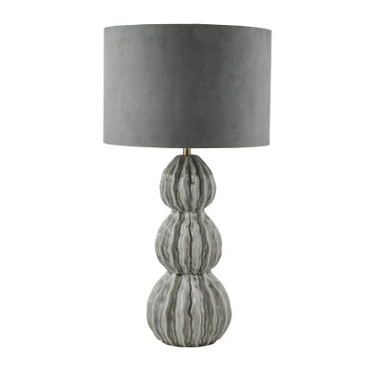 Dar - Lorelai Ceramic Table Lamp Grey With Shade
