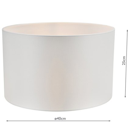 Dar - Lyris Ivory Cotton Drum Shade (40cm)
