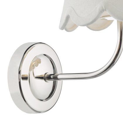 Dar - Navarro Rechargeable Wall Light Polished Nickel Bracket Only LED