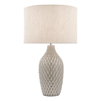Laura Ashley - Heathfield Ceramic Table Lamp Gloss Grey With Shade Laura Ashley - Heathfield Ceramic Table Lamp Gloss Grey With Shade