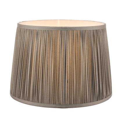 Laura Ashley - Hemsley Pleated Silk Empire Drum Shade Grey 25cm/10 inch