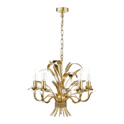 Dar - Phaedra 5 Light Pendant Gold