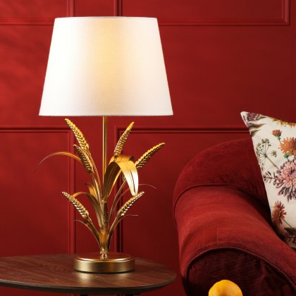 Dar - Phaedra Table Lamp Gold With Shade Dar - Phaedra Table Lamp Gold With Shade
