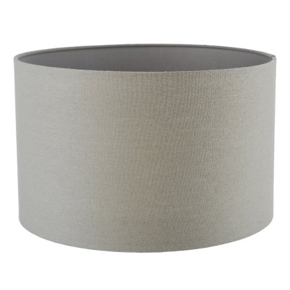 Dar - Pyramid Grey Linen Drum Shade 40cm Dar - Pyramid Grey Linen Drum Shade 40cm