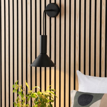 Dar - Ragnar Pendant/Wall Light Satin Black