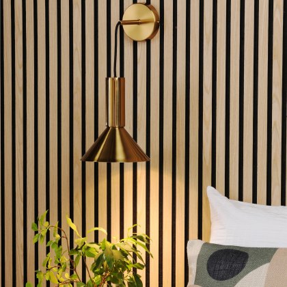 Dar - Ragnar Pendant/Wall Light Natural Brass
