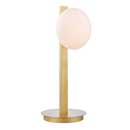 Dar - Tauri Table Lamp Matt Gold and Opal Glass Dar - Tauri Table Lamp Matt Gold and Opal Glass