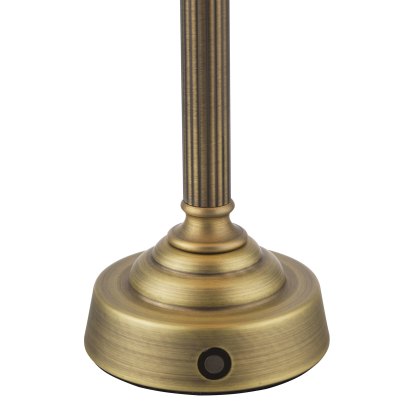 Dar - Virgil Rechargeable Table Lamp Matt Antique Brass Base Only LED