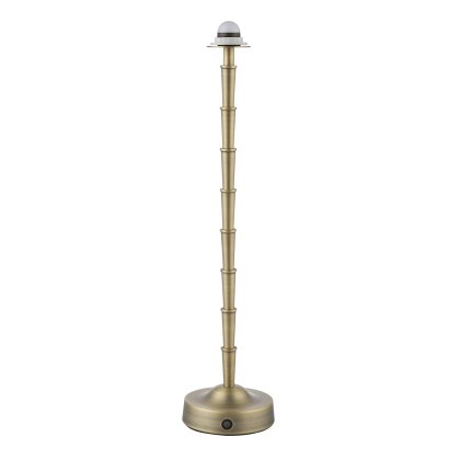 Dar - Wyman Large Rechargeable Table Lamp Matt Antique Brass Base Only LED