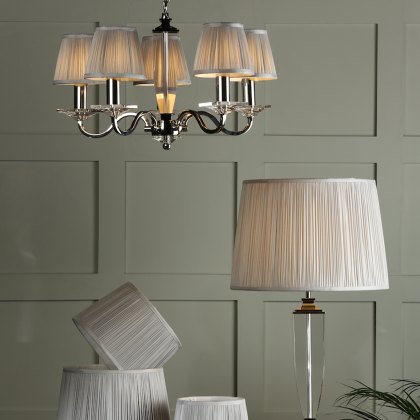 Laura Ashley - Hemsley Silk Shade Silver 40.5cm/16 inch
