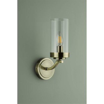 Laura Ashley - Joseph Wall Light Antique Brass Glass