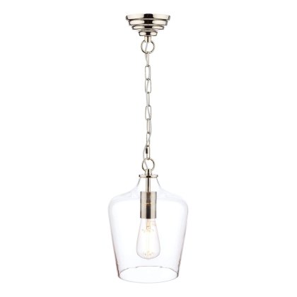 Laura Ashley - Ockley Pendant Polished Chrome Glass