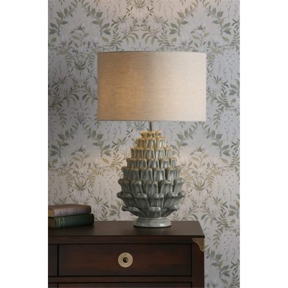 Laura Ashley - Olwen Ceramic Table Lamp Grey With Shade