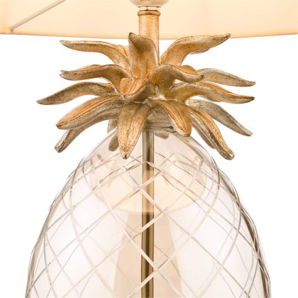 Laura Ashley - Pineapple Large Table Lamp Champagne Cut Glass With Shade